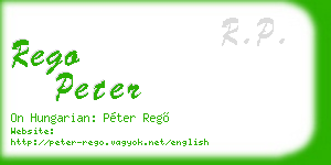 rego peter business card