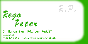 rego peter business card